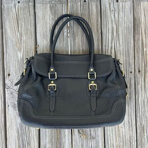 NEW Concealed Carrie Carry Leather Satchel Tote Bag Handbag Black